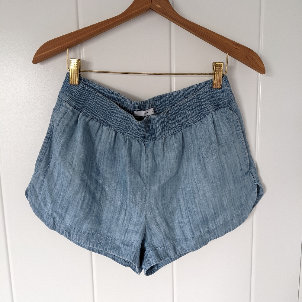 Aritzia, TNA denim colored shorts